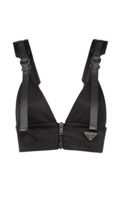 prada re-nylon gabardine bralette top